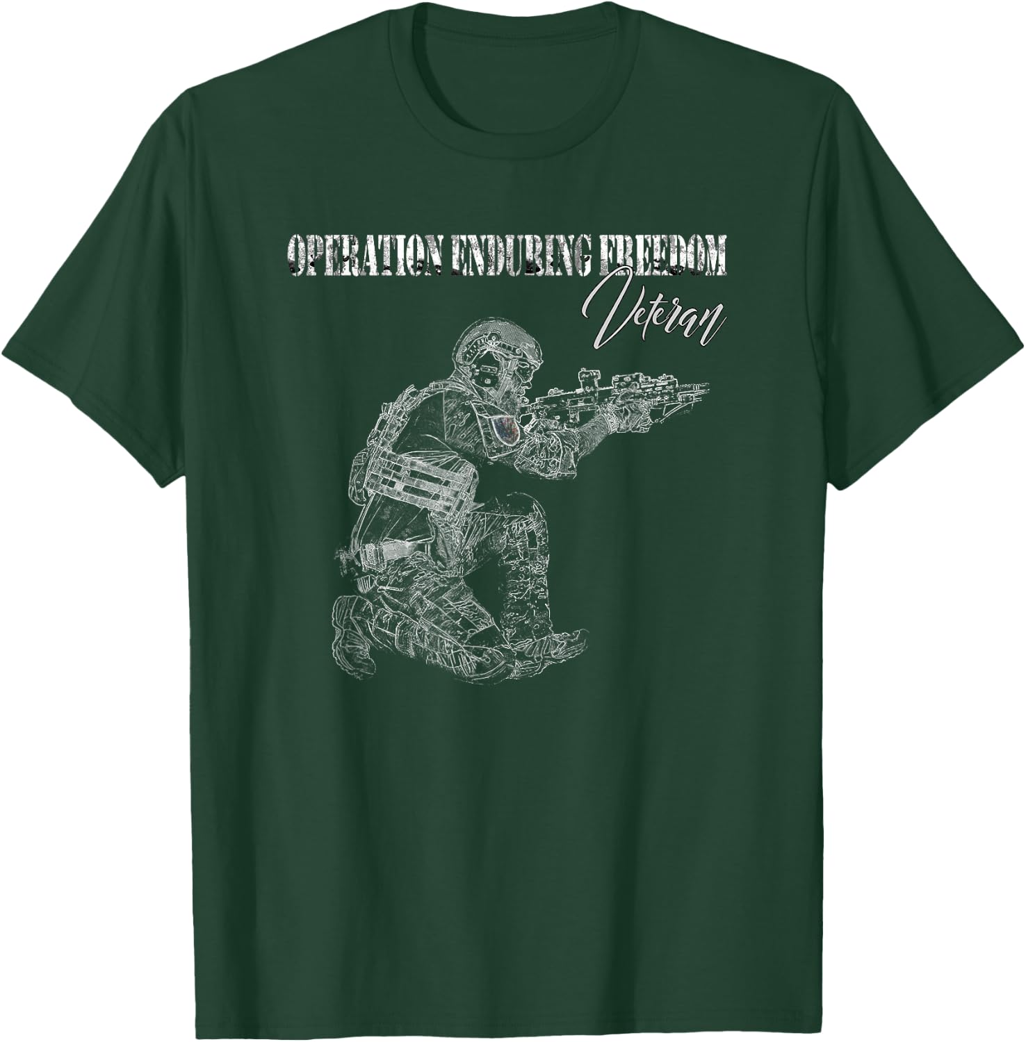 Operation Enduring Freedom OEF US Military Veteran T-Shirt - T-Shirt | Forest