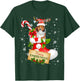 Merry Christmas Xmas Lights Santa Reindeer Sheltie In Sock T-Shirt - T-Shirt | Forest