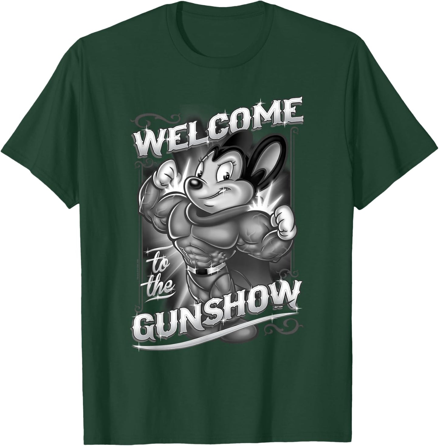 Mighty Mouse Welcome to The Gunshow T-Shirt - T-Shirt | Forest