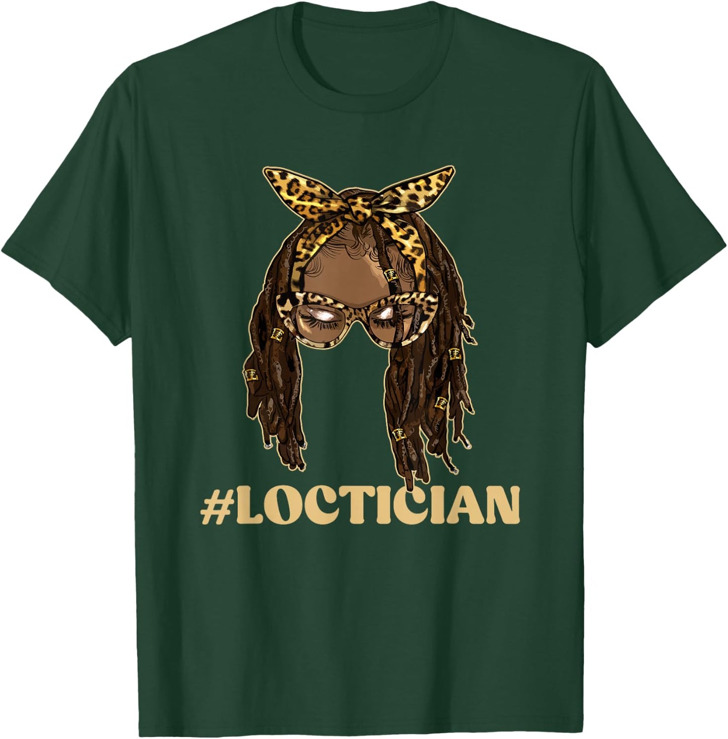 Loctician Hairdresser Dreadlock Hairstylist Beautician T-Shirt - T-Shirt | Forest