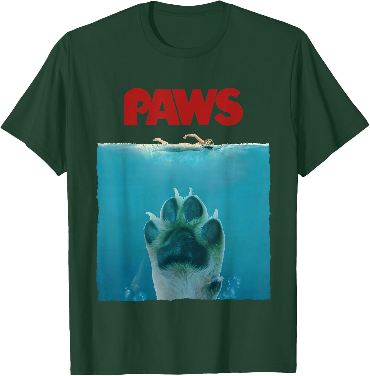 Funny & Awesome Paws Movie Parody Dog T-Shirt - T-Shirt | Forest