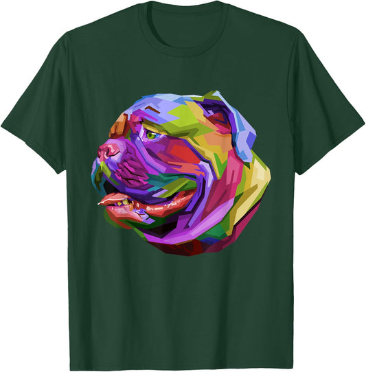 English British Bulldog Pop Art Portrait for Dog Owners T-Shirt - T-Shirt | Forest