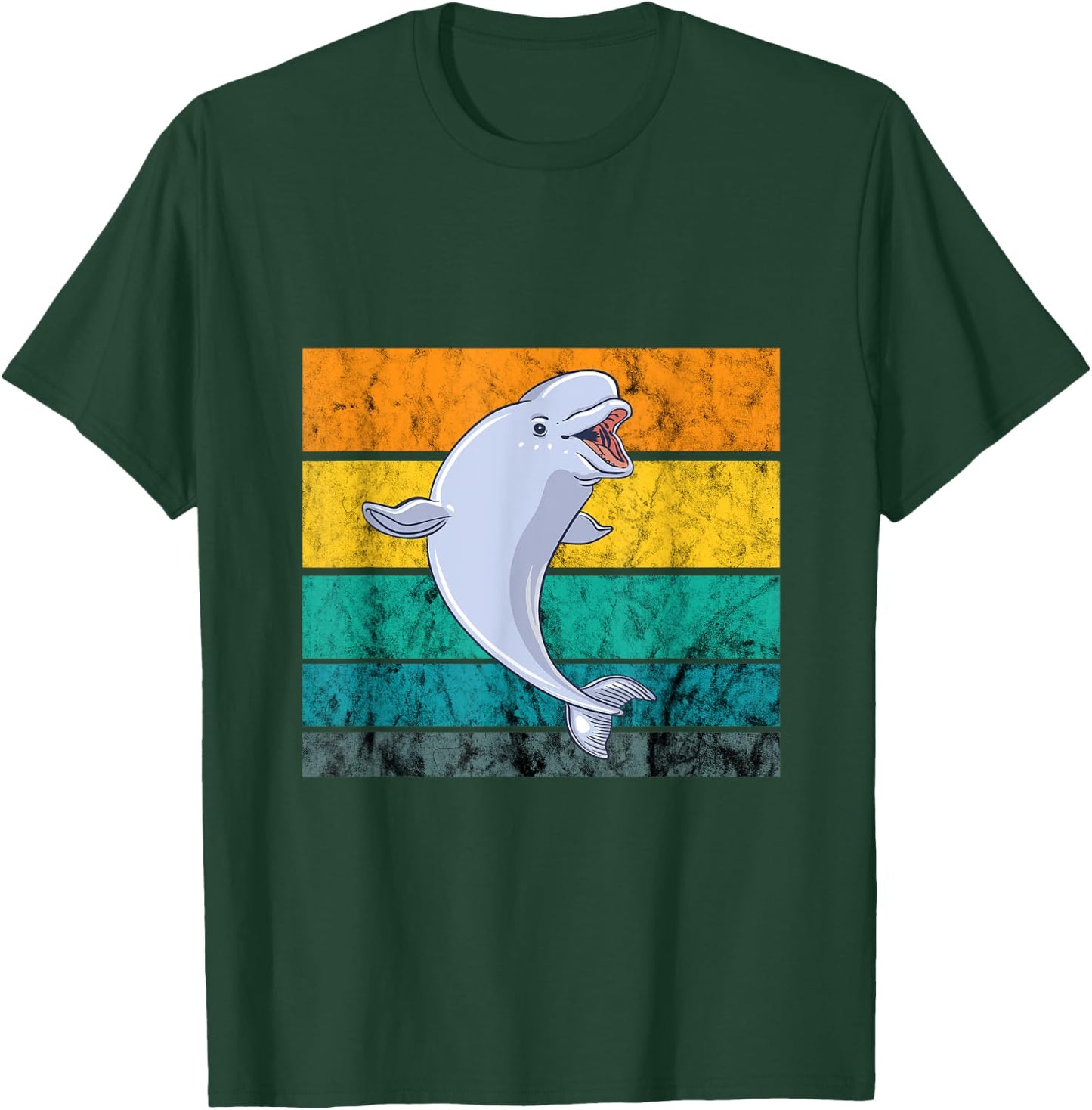 Beluga Whale Retro Vintage White Whale Arctic Ocean Mammals T-Shirt - T-Shirt | Forest