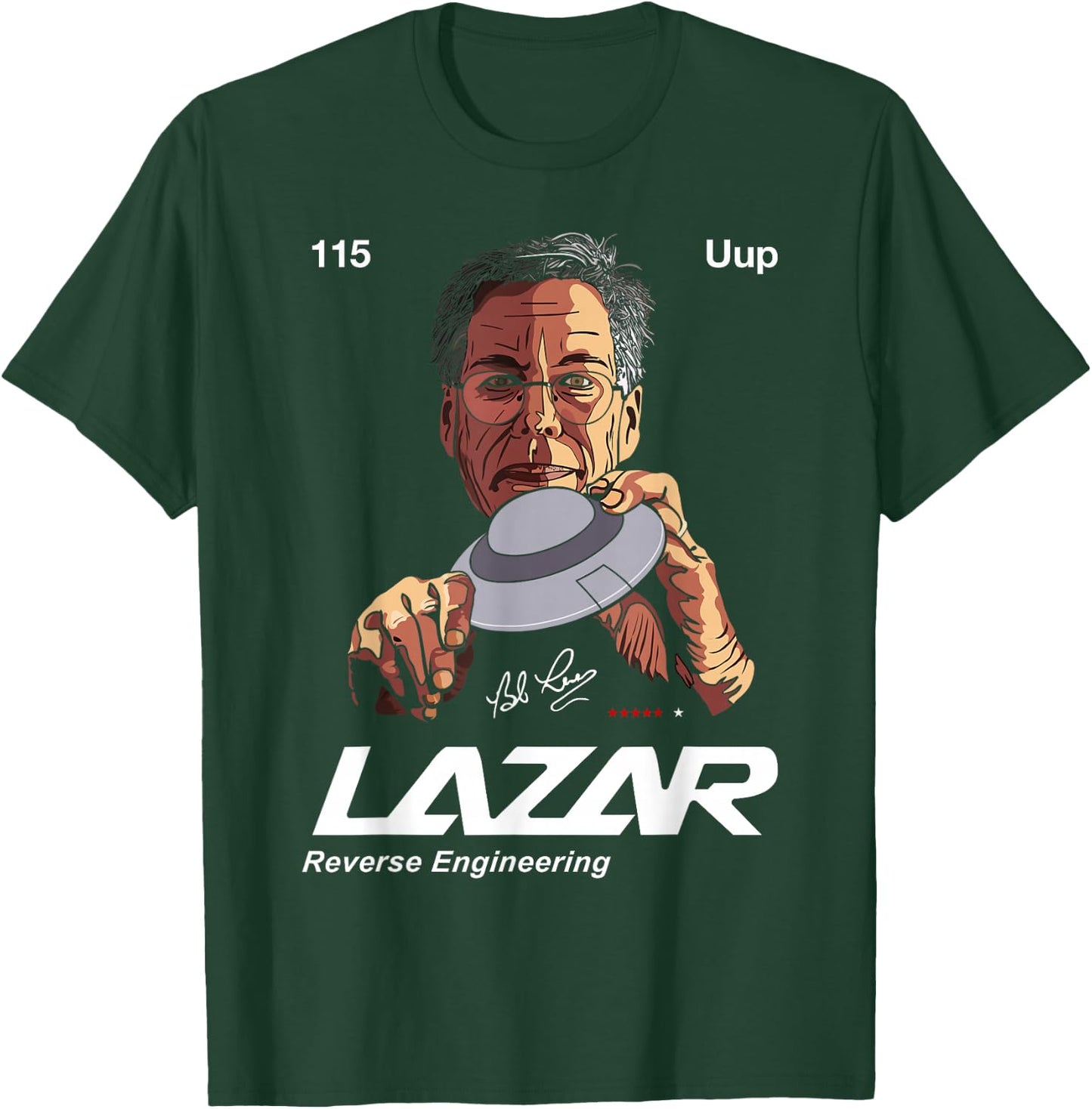 Bob Lazar Area 51 Reverse Engineering , -Adult, Black, Small, Short Sleeve, Classic Fit, Cotton 100% T-Shirt - T-Shirt | Forest