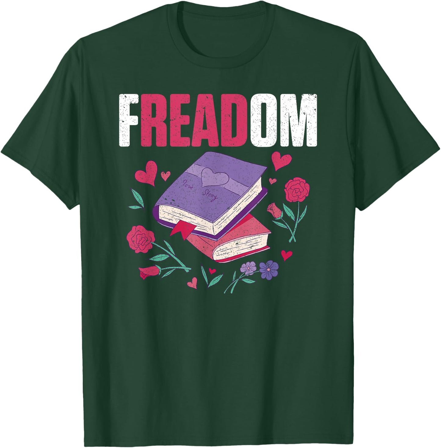 Freadom Anti Ban Books Freedom To Read Book Reading T-Shirt - T-Shirt | Forest
