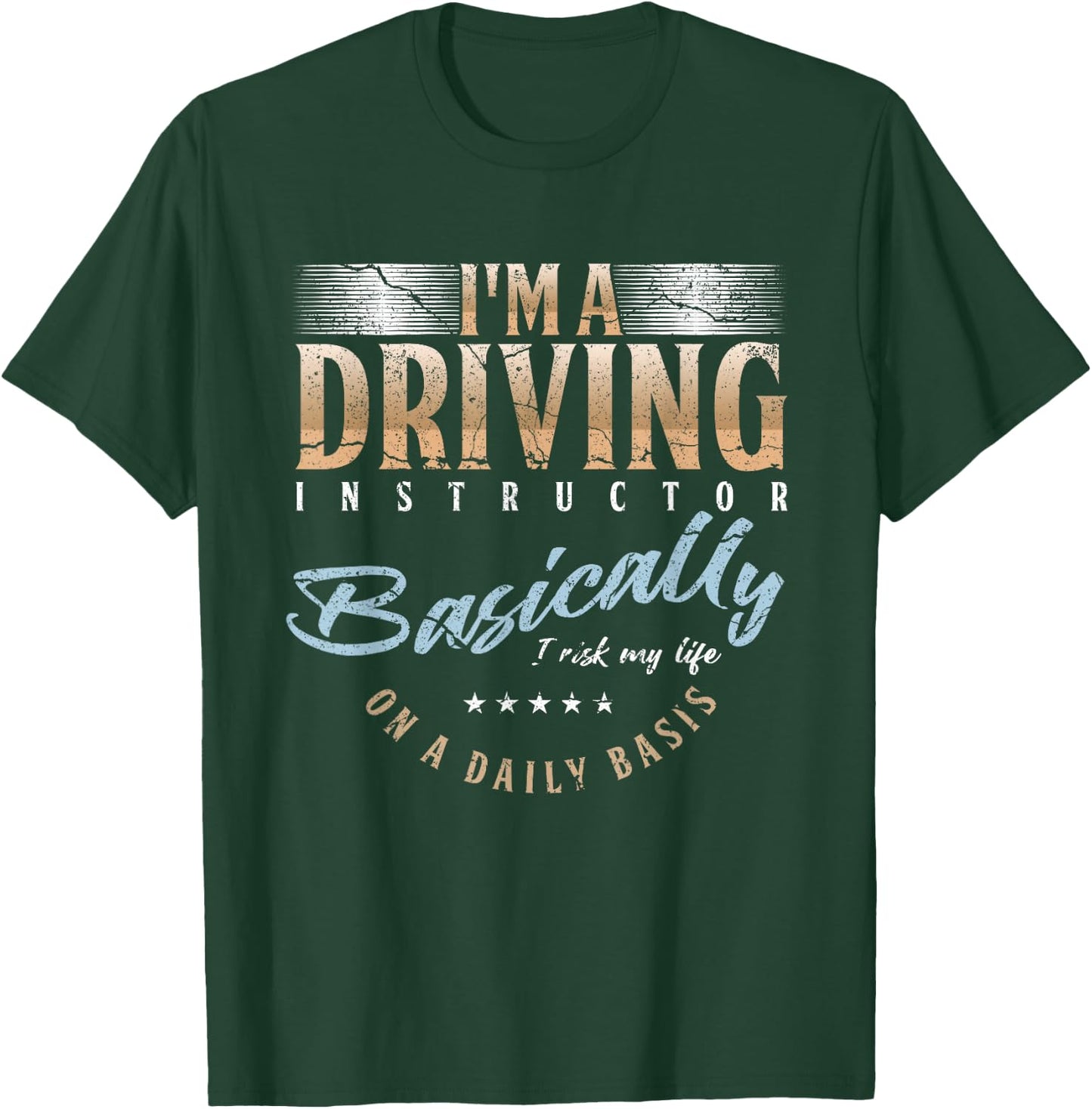 Driving Instructor Teacher Lesson School Driver´s License T-Shirt - T-Shirt | Forest