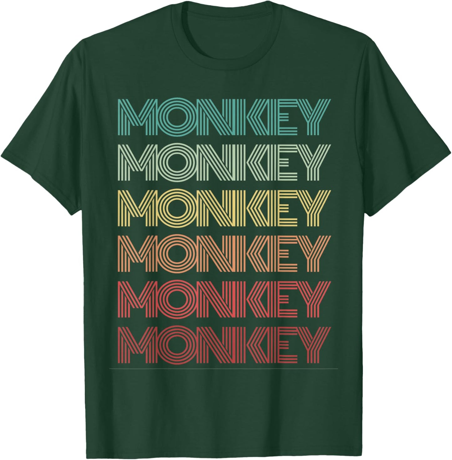 Funny Word MONKEY Retro Humor Halloween Flying Cute Witches T-Shirt - T-Shirt | Forest