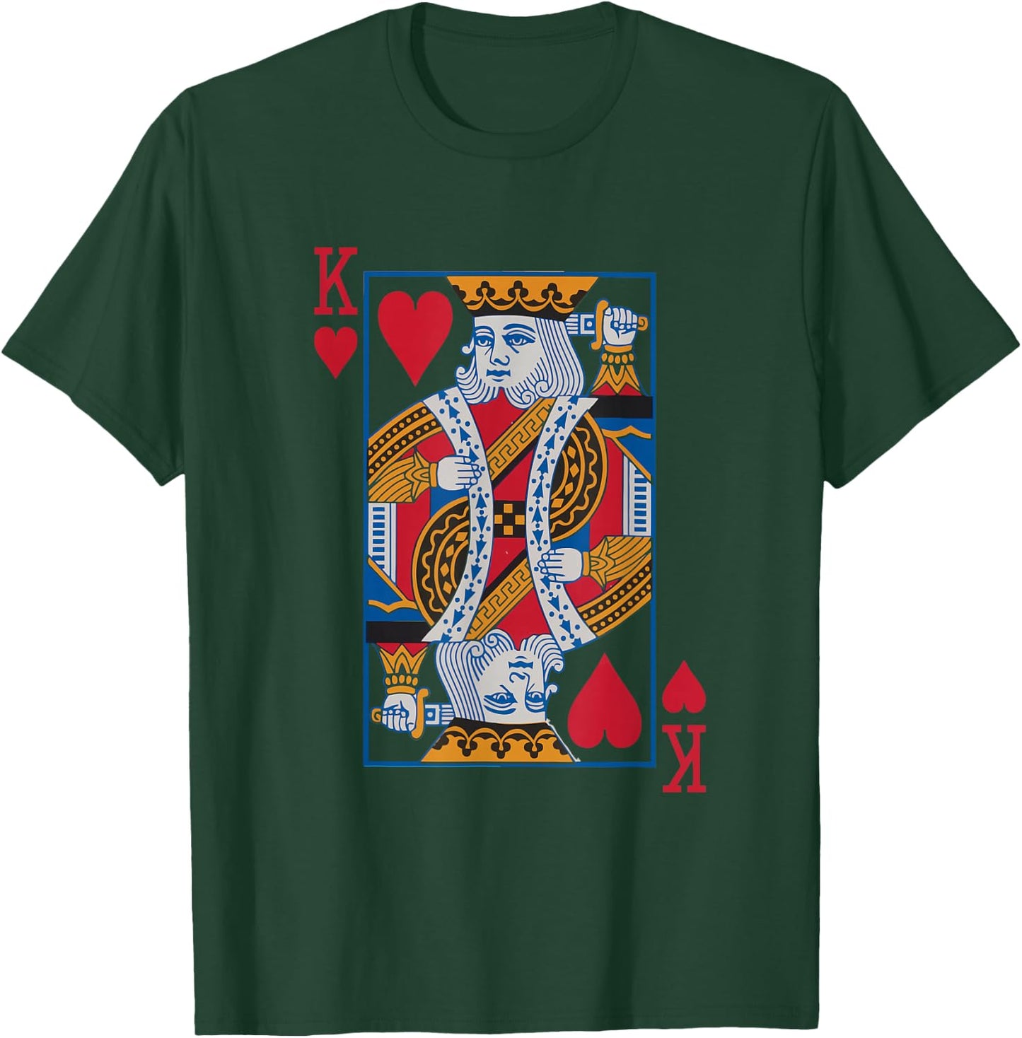 King Hearts Card - Casino Gambler and Card Game Fans T-Shirt - T-Shirt | Forest