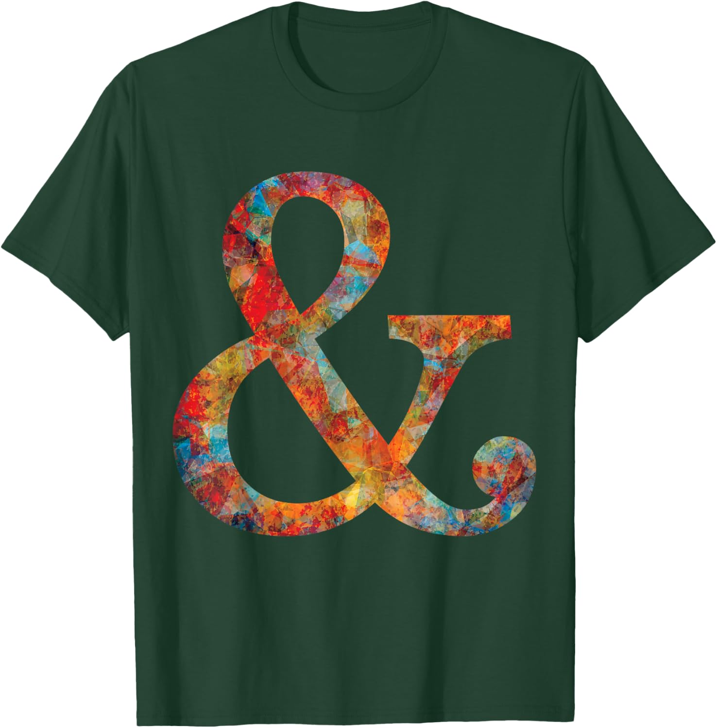 Ampersand Shirt Mosaic for Artistic Typography Geeks T-Shirt - T-Shirt | Forest