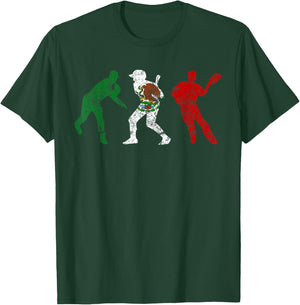 Mexico Baseball Flag Mexican Vintage Beisbol Gift T-Shirt - T-Shirt | Forest