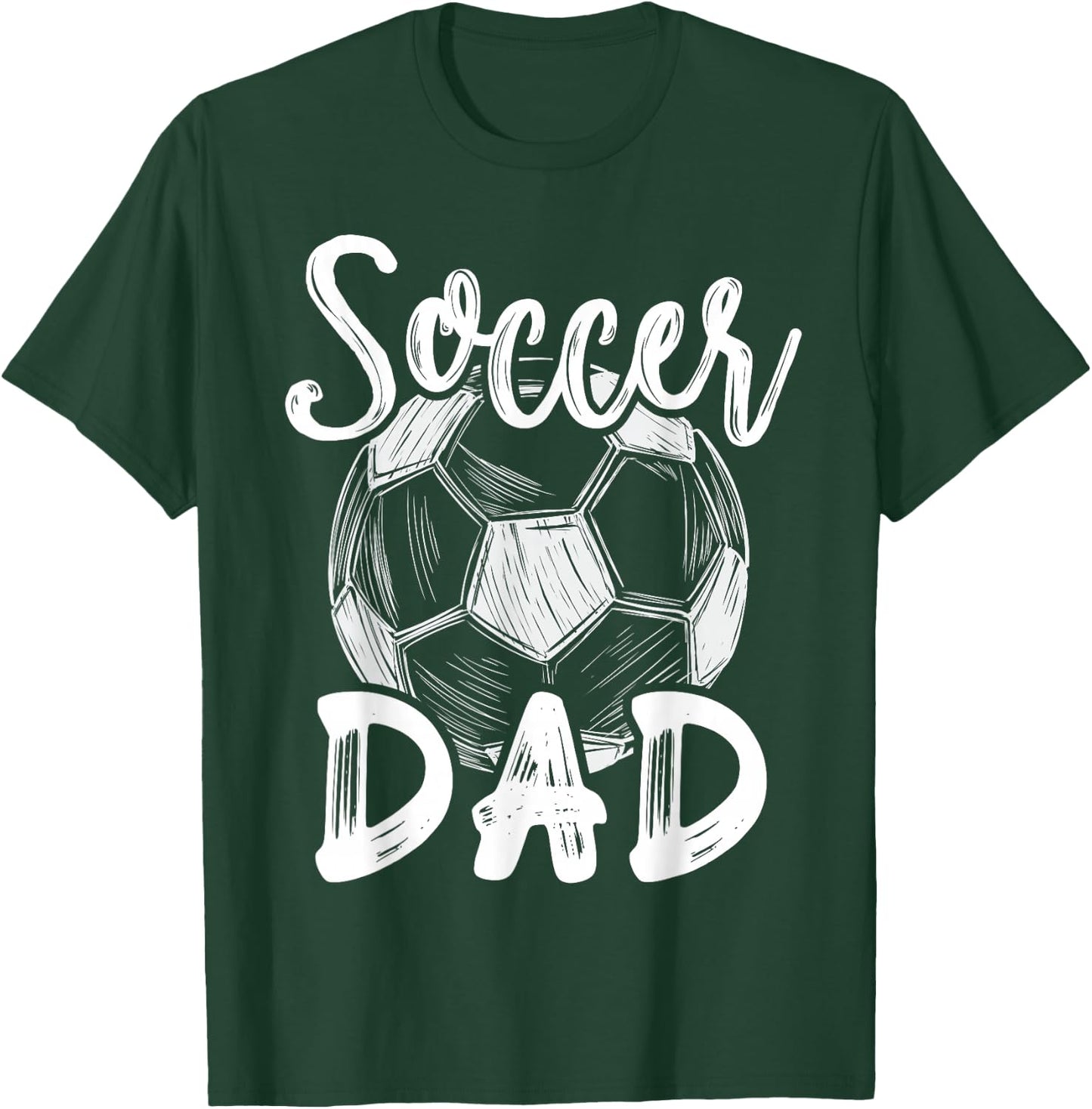 Soccer Dad Family Matching Team Player Soccer Ball T-Shirt - T-Shirt | Forest