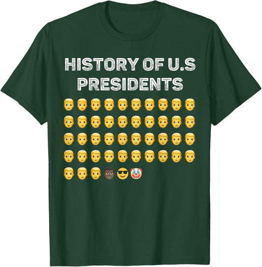 History Of USA Presidents American Patriotic Country Women Men T-Shirt - T-Shirt | Forest