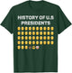 History Of USA Presidents American Patriotic Country Women Men T-Shirt - T-Shirt | Forest