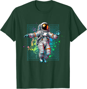 Astronaut Floating in Space Galaxy Graphic T-Shirt - T-Shirt | Forest