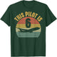 Pilot 6th Birthday Airplane Aviation Plane Theme 6 Years Old T-Shirt - T-Shirt | Forest