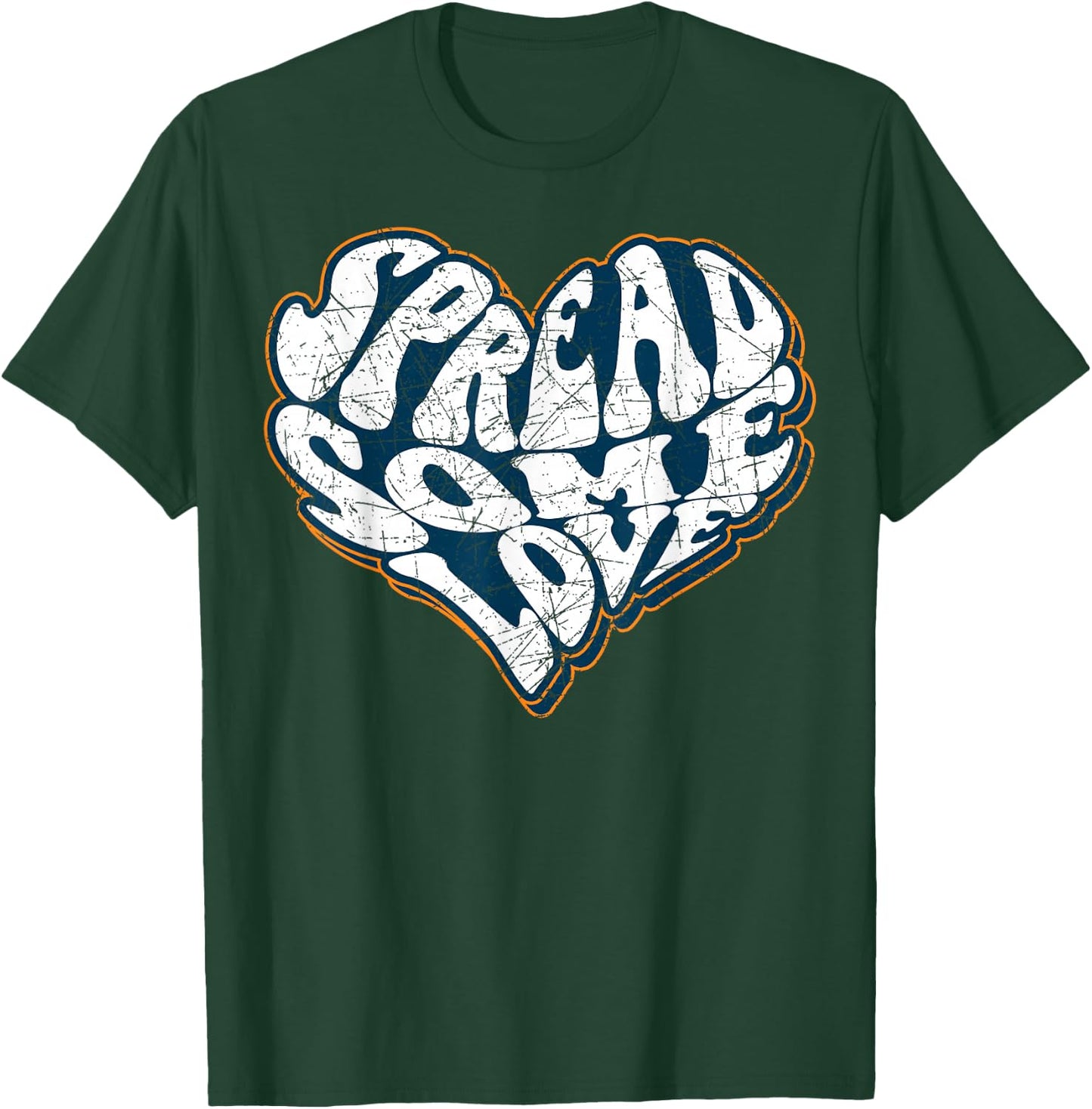 Aesthetic heart positive vibes spread some love saying T-Shirt - T-Shirt | Forest