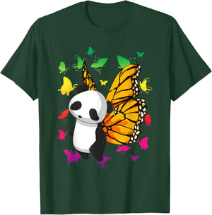 Fantasy Colorful Butterfly Panda Bear Cute Animal Panda T-Shirt - T-Shirt | Forest