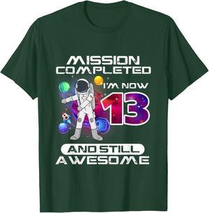 13th Birthday Astronaut Space Lover 13 Years Old Bday T-Shirt - T-Shirt | Forest