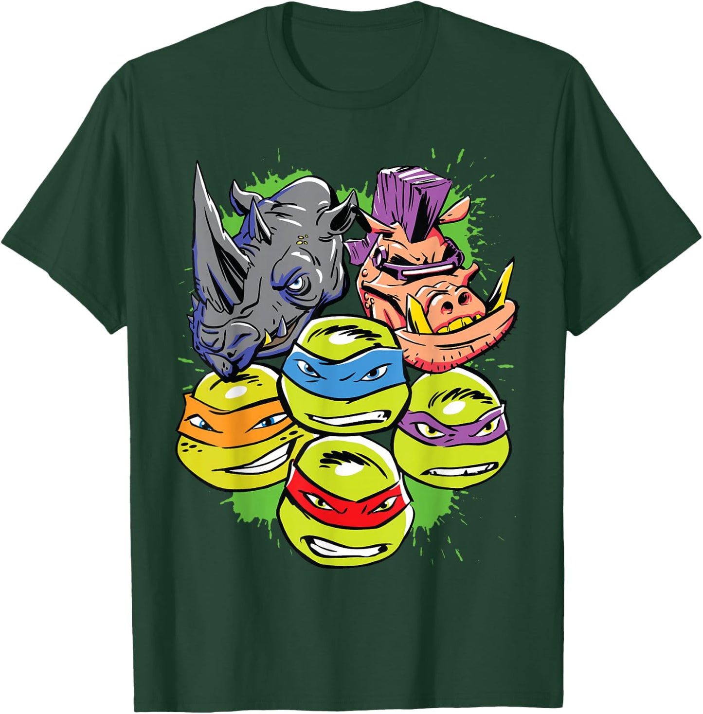 Teenage Mutant Ninja Turtles Multiple Heads T-Shirt - T-Shirt | Forest