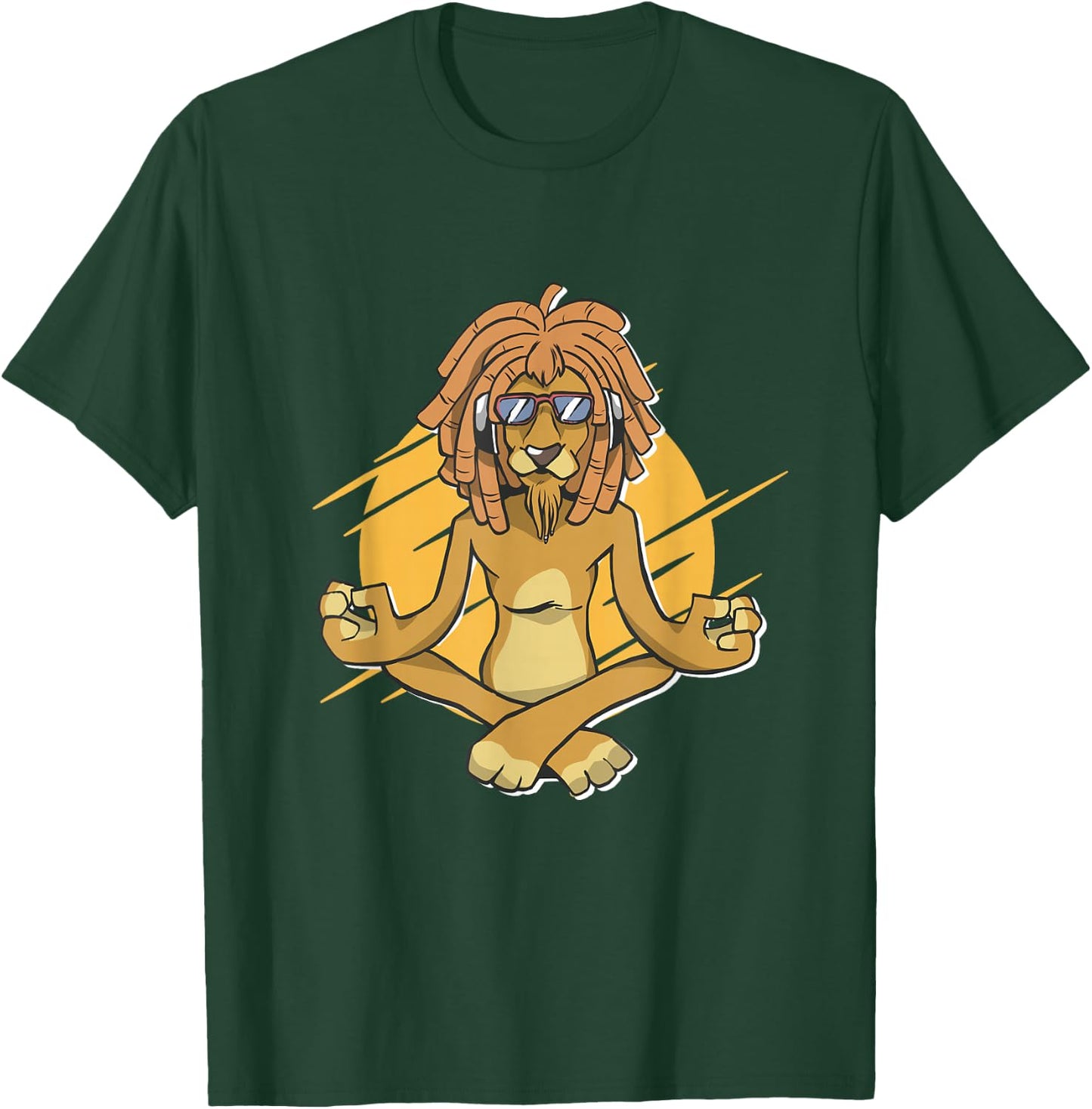 Festival Reggae Rastas Roots Sunglasses Lion Reggae T-Shirt - T-Shirt | Forest