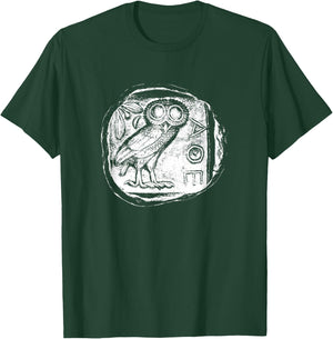 Coin Collecting Ancient Greek Athens Owl Coin Collector T-Shirt - T-Shirt | Forest