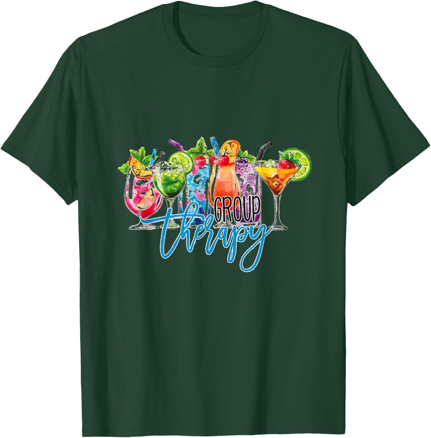 Group Therapy - fun alcohol mixed drinks ladies' night out T-Shirt - T-Shirt | Forest