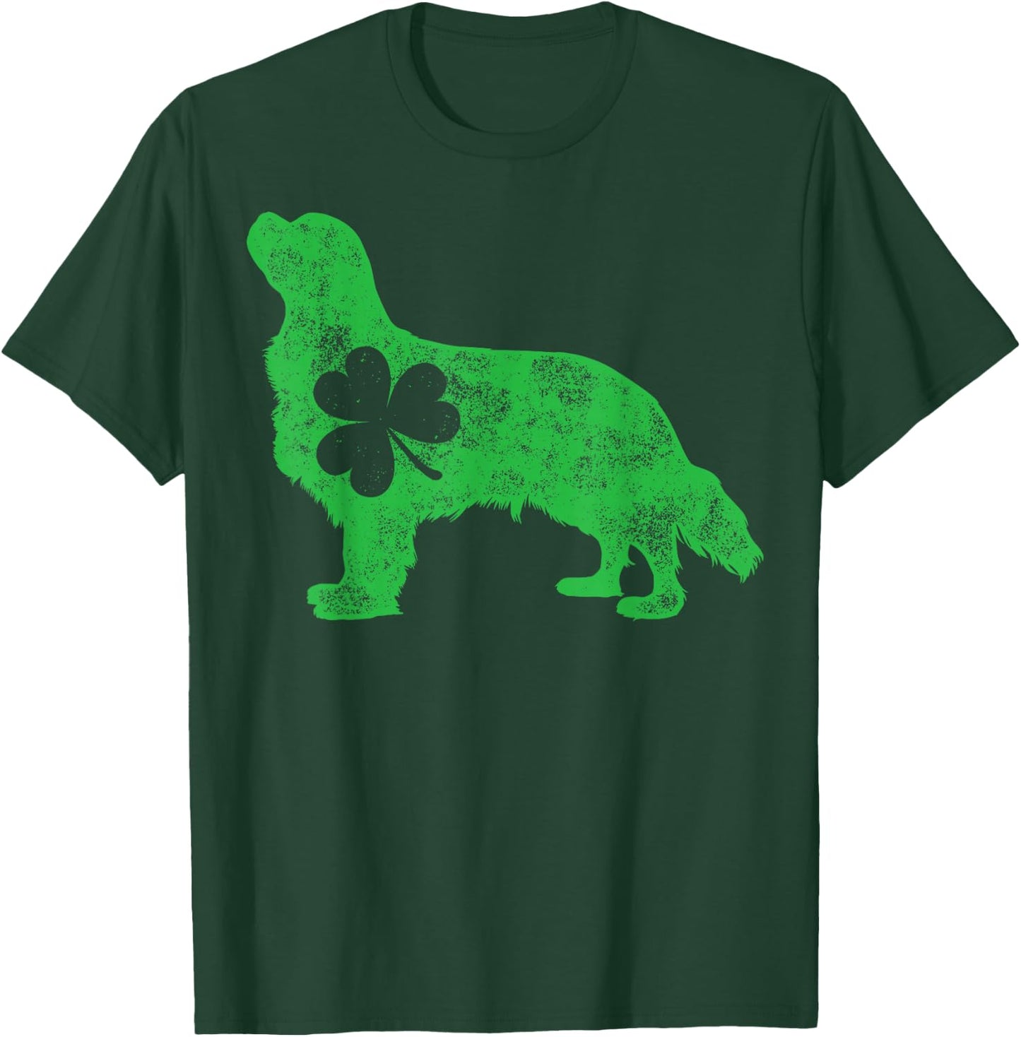 Cavalier King Charles Spaniel St Patricks Day Men Shamrock T-Shirt - T-Shirt | Forest