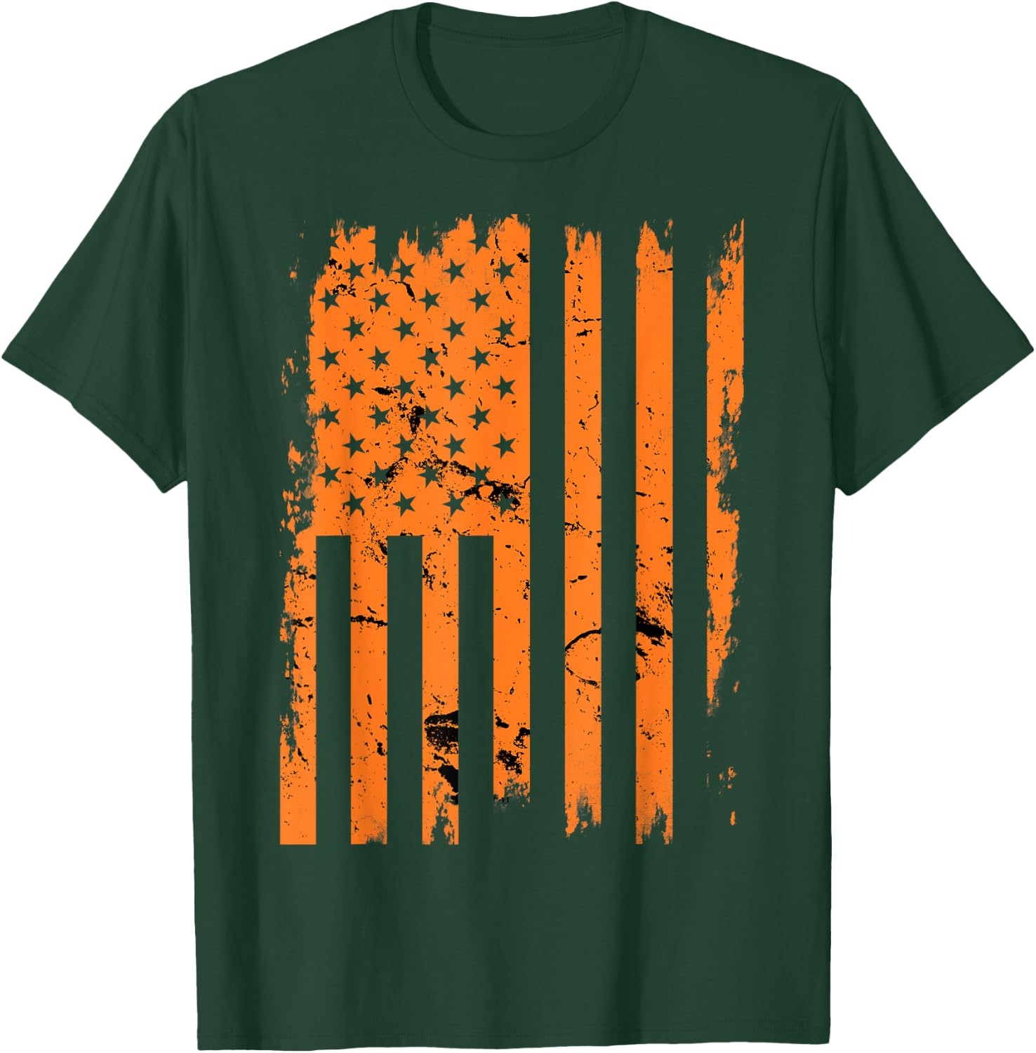 United States Flag Vintage Halloween T-Shirt - T-Shirt | Forest