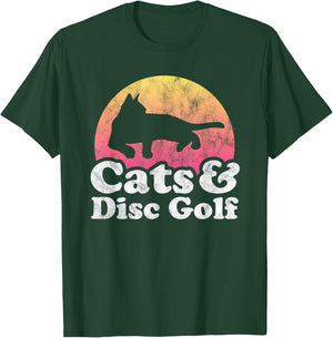 Cats and Disc Golf Men's or Women's Cat T-Shirt - T-Shirt | Forest