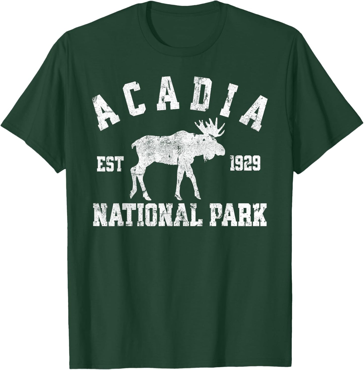 Acadia National Park Maine Nature Hike Moose Outdoors T-Shirt - T-Shirt | Forest