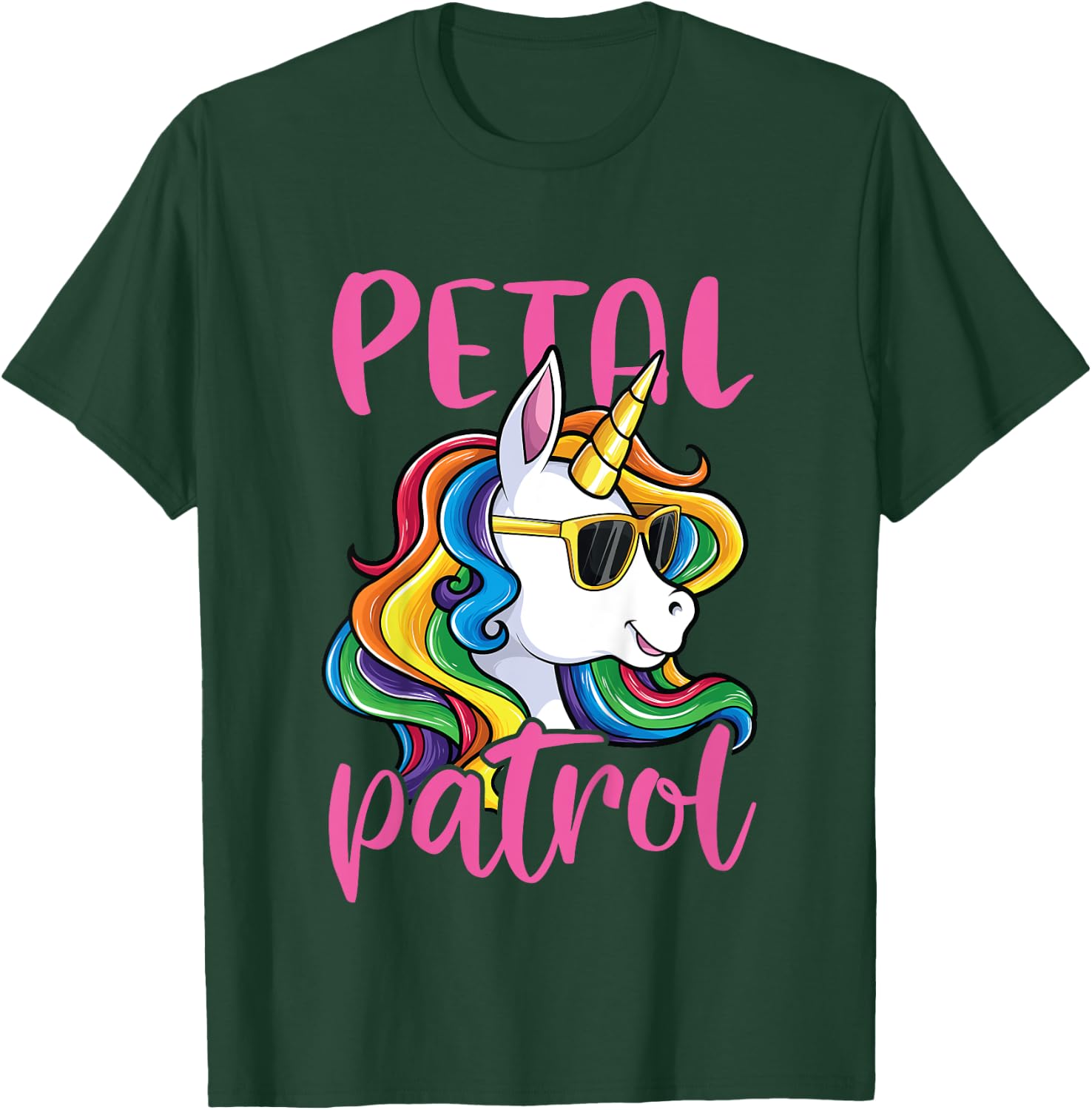 Flower Girl Shirt Wedding Unicorn Petal Patrol T-Shirt - T-Shirt | Forest