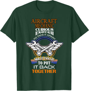 Aircraft Mechanic Gifts Maintenance Aviation Airplane Men T-Shirt - T-Shirt | Forest
