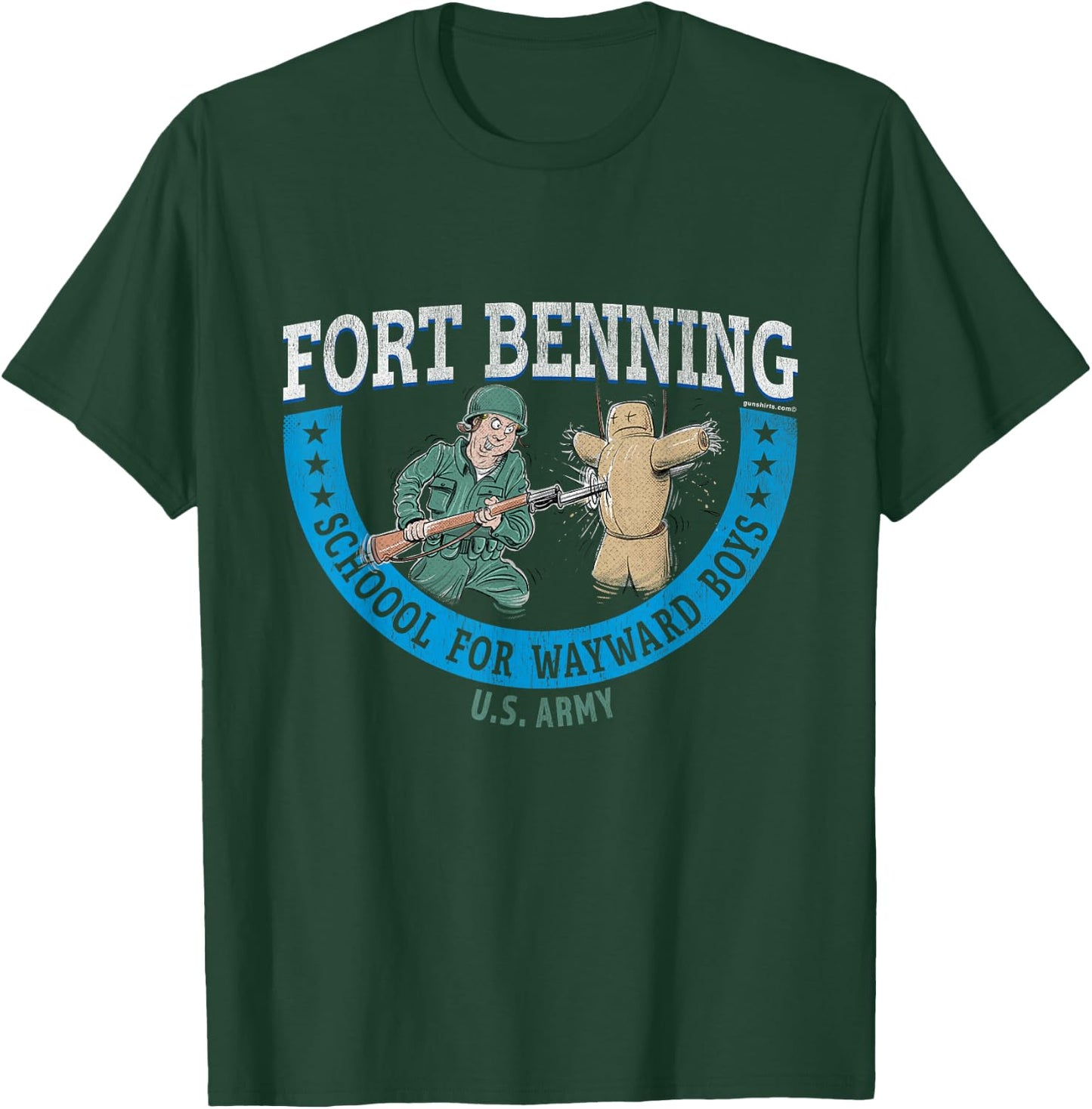 Fort Benning - School for Wayward Boys, Retro look T-Shirt - T-Shirt | Forest