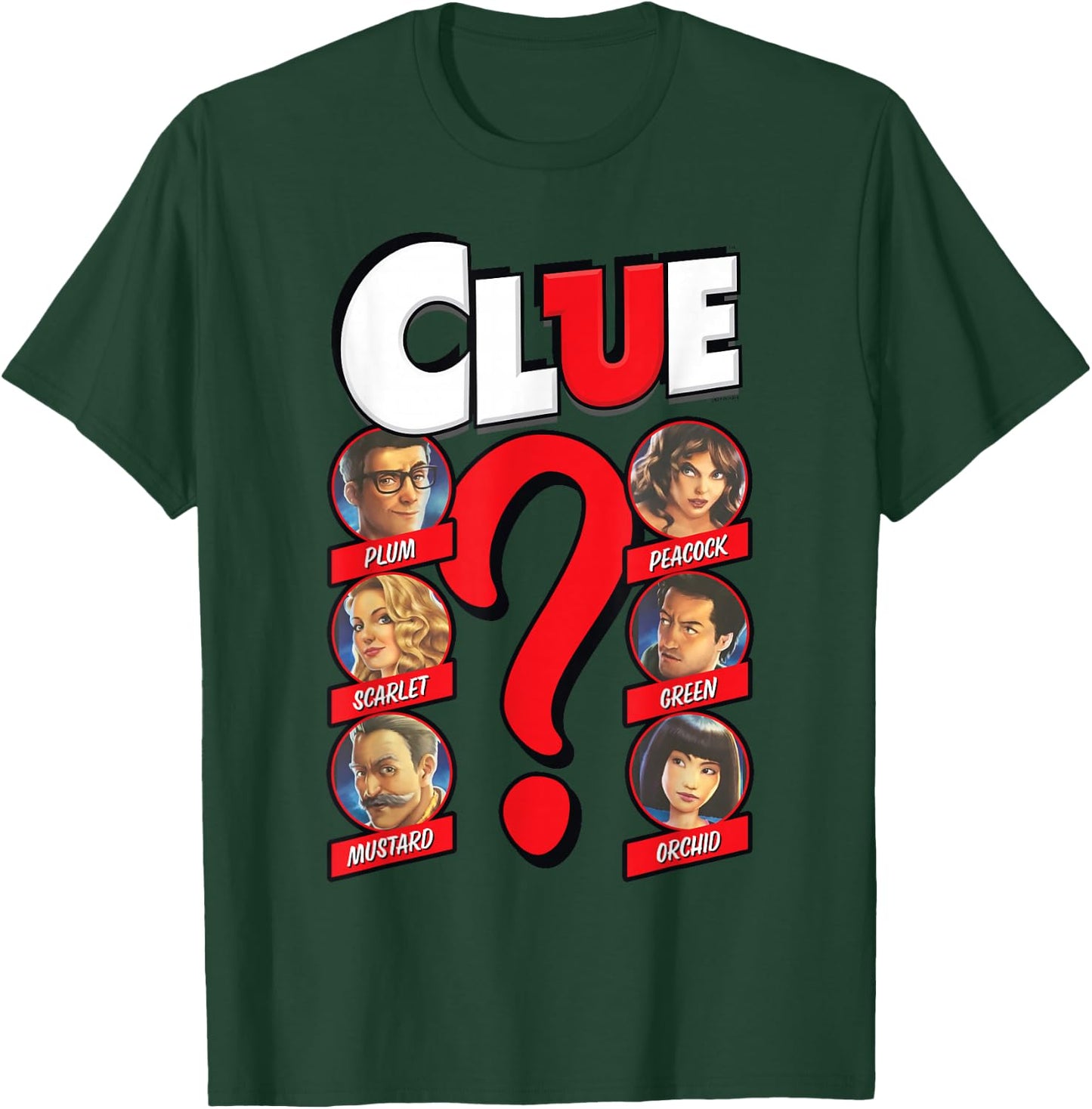 Clue Modern Logo and Characters T-Shirt - T-Shirt | Forest