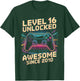 16 Year Old Boy Level 16 Gamer 2010 16th Birthday Party Gift T-Shirt - T-Shirt | Forest