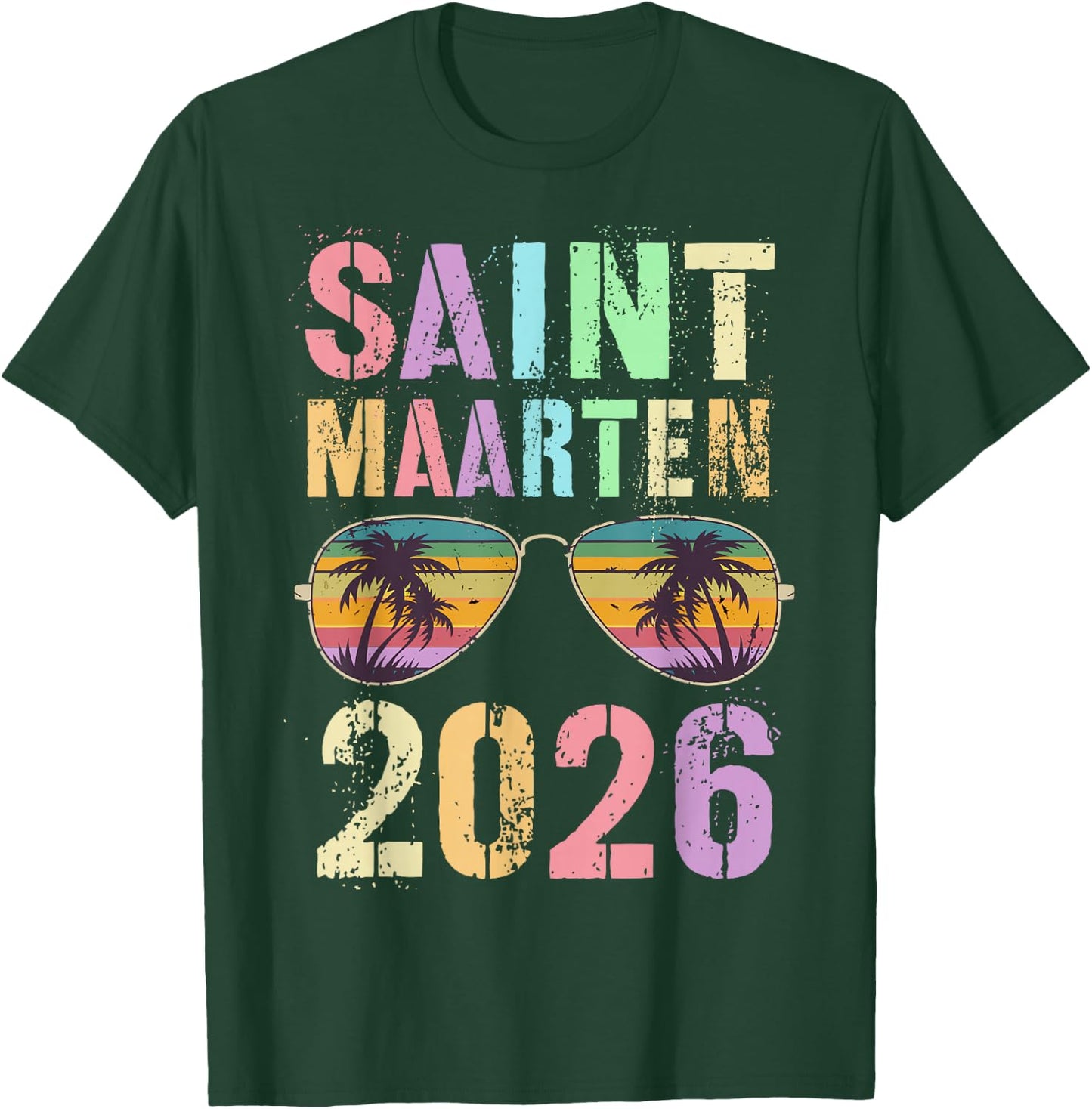 Cute Saint Maarten 2026 Trip Swim Vacay Matching BFF Mom T-Shirt - T-Shirt | Forest