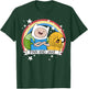 CN Adventure Time Finn and Jake Rainbow Stars Portrait T-Shirt - T-Shirt | Forest