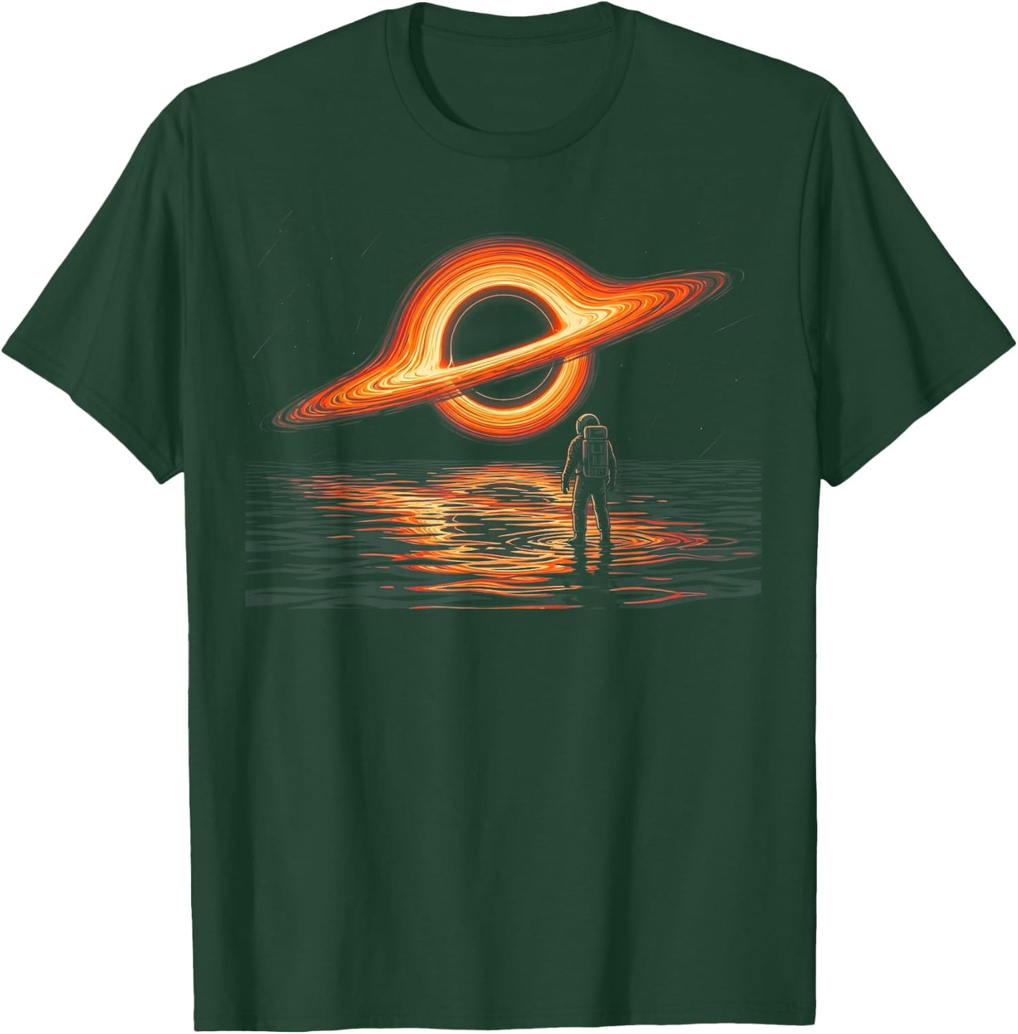 Black Hole Event Horizon Astronaut Sci-Fi Space Exploration T-Shirt - T-Shirt | Forest