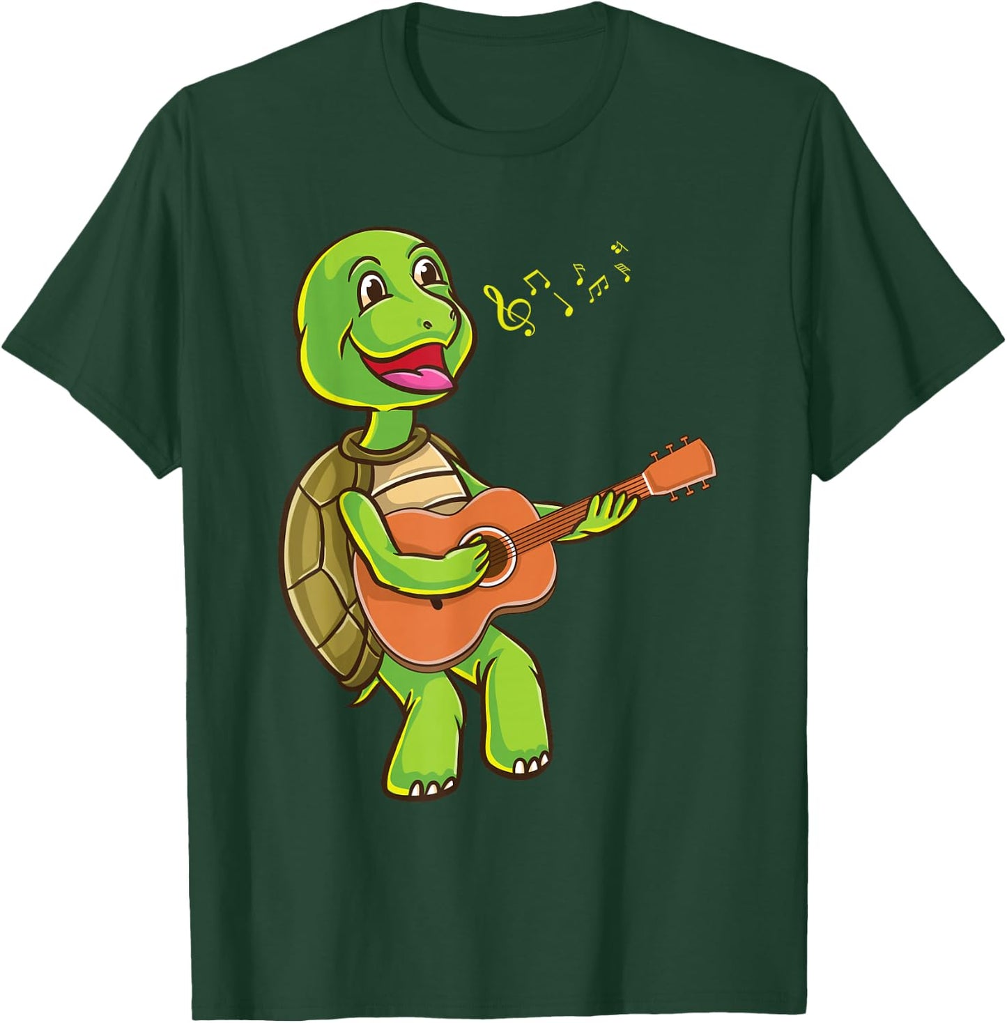 Turtle Playing Guitar T-Shirt - T-Shirt | Forest