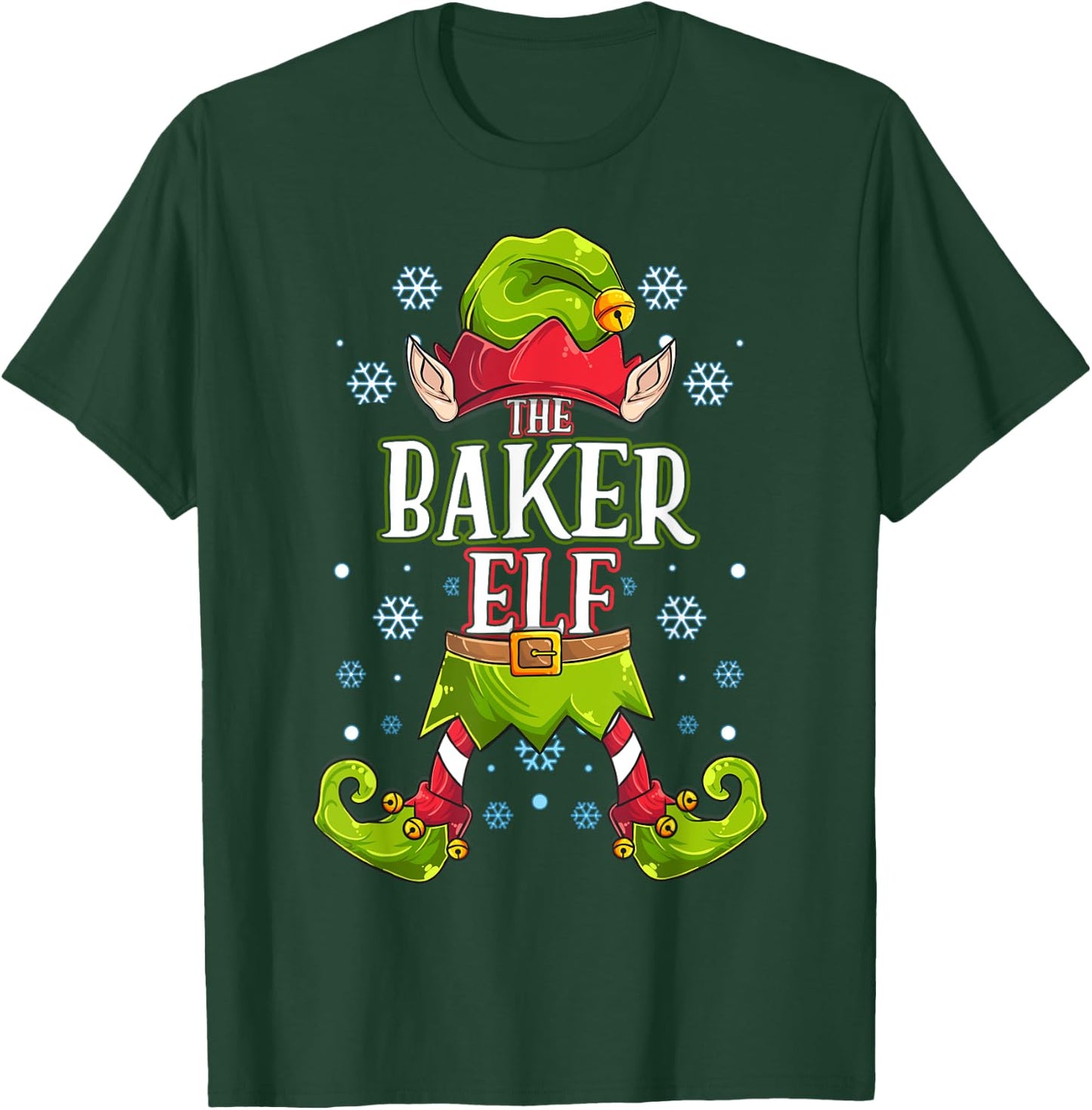 Baker Elf Matching Family Group Christmas Party T-Shirt - T-Shirt | Forest