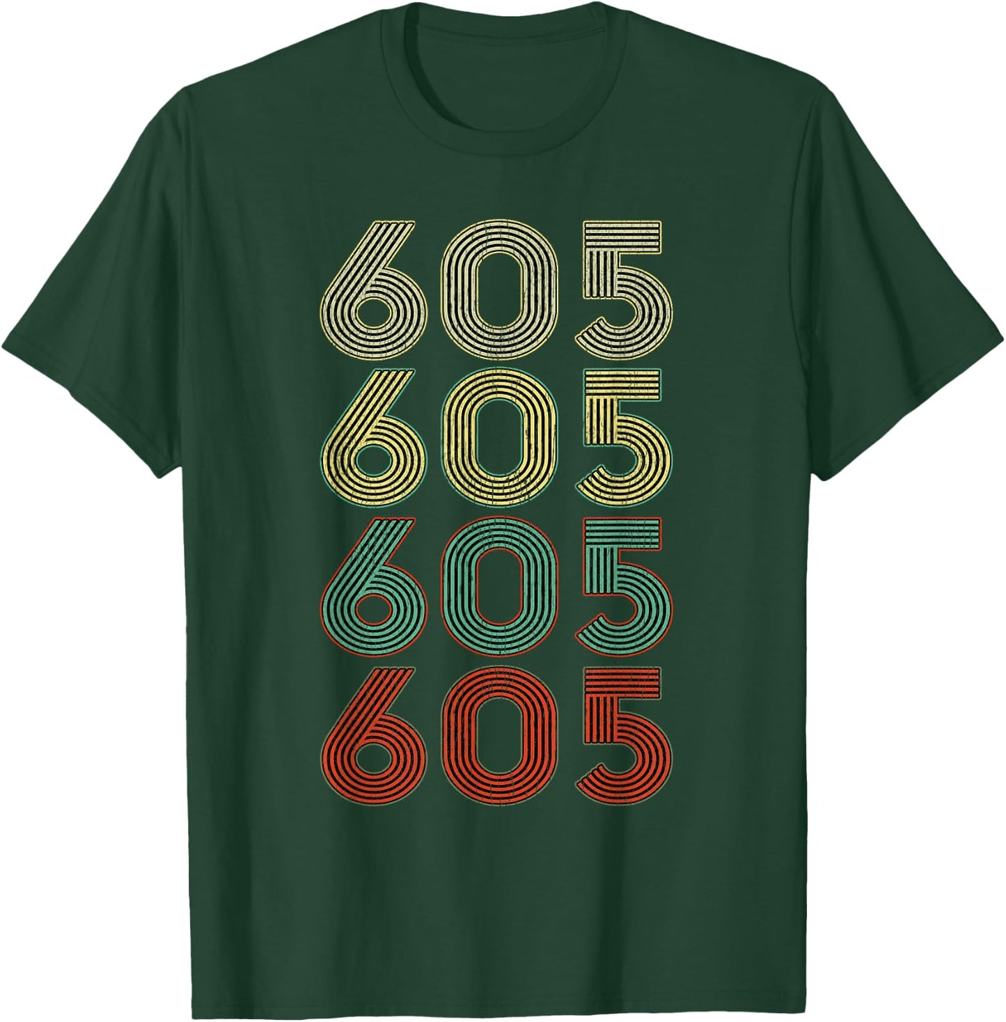Vintage South Dakota SD Retro 605 Area Code shirt T-Shirt - T-Shirt | Forest