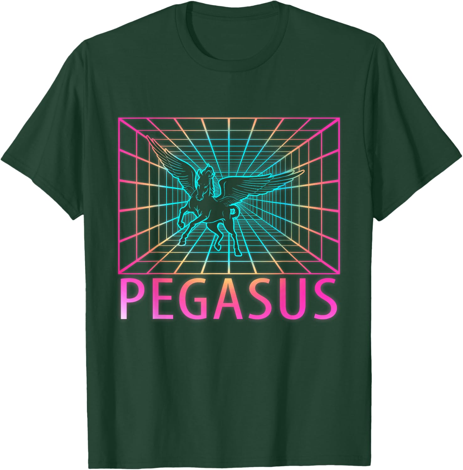 Pegasus Retro Gift T-Shirt - T-Shirt | Forest