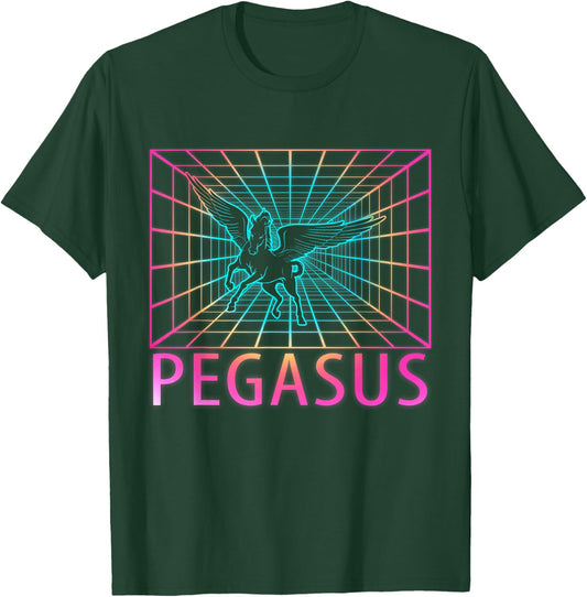 Pegasus Retro Gift T-Shirt - T-Shirt | Forest