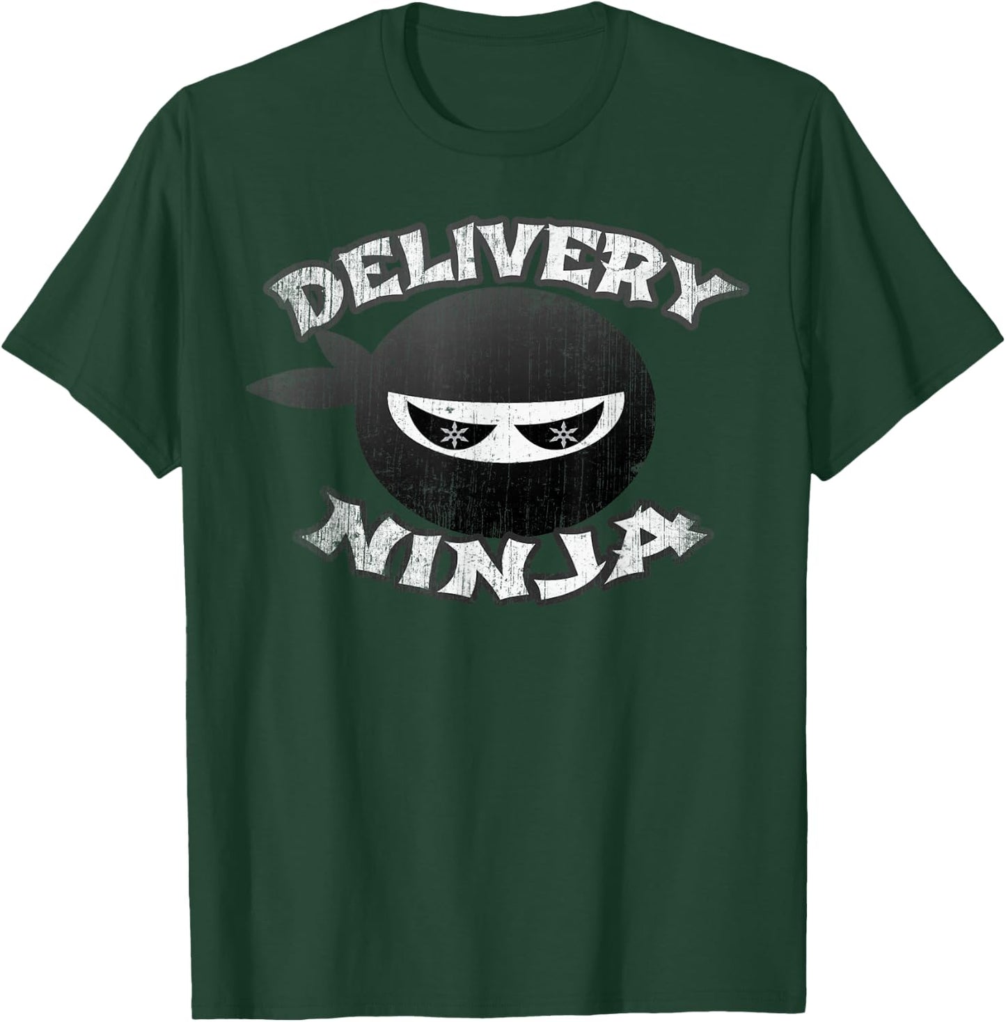 Food DELIVERY NINJA Pizza Mailman Truck Driver Multitasking T-Shirt - T-Shirt | Forest