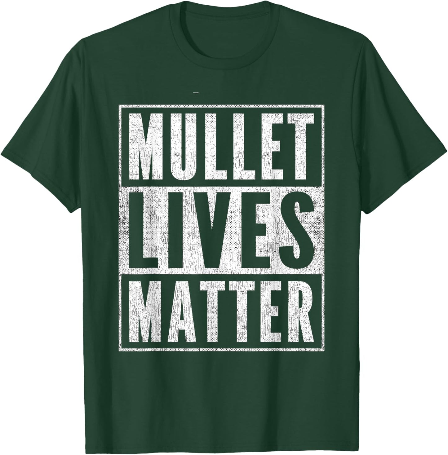 Funny Mullet Lives Matter Distressed Graphic Mullet T-Shirt - T-Shirt | Forest