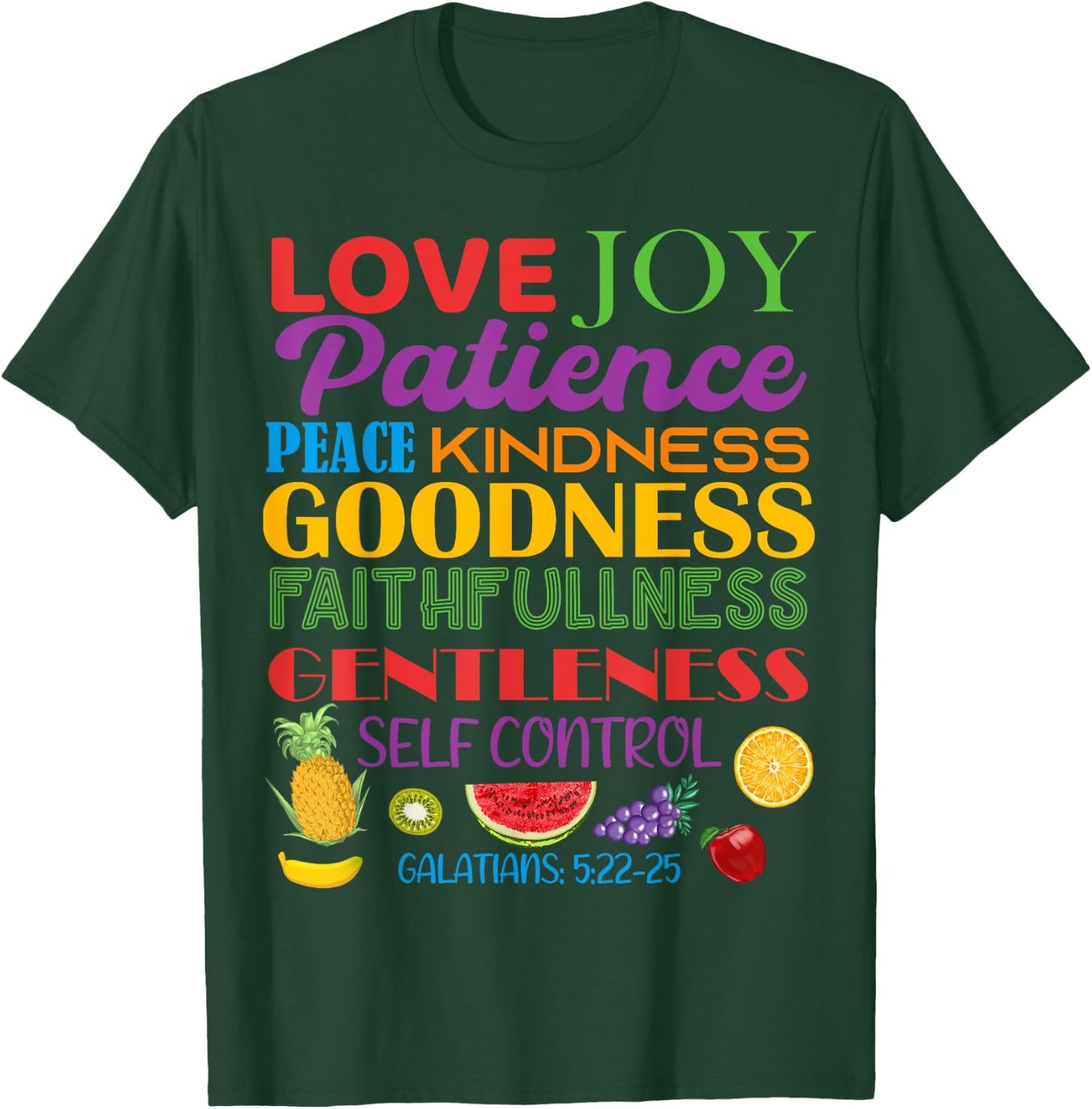 Awesome Galatians Fruit Of The Spirit Religious Verses T-Shirt - T-Shirt | Forest