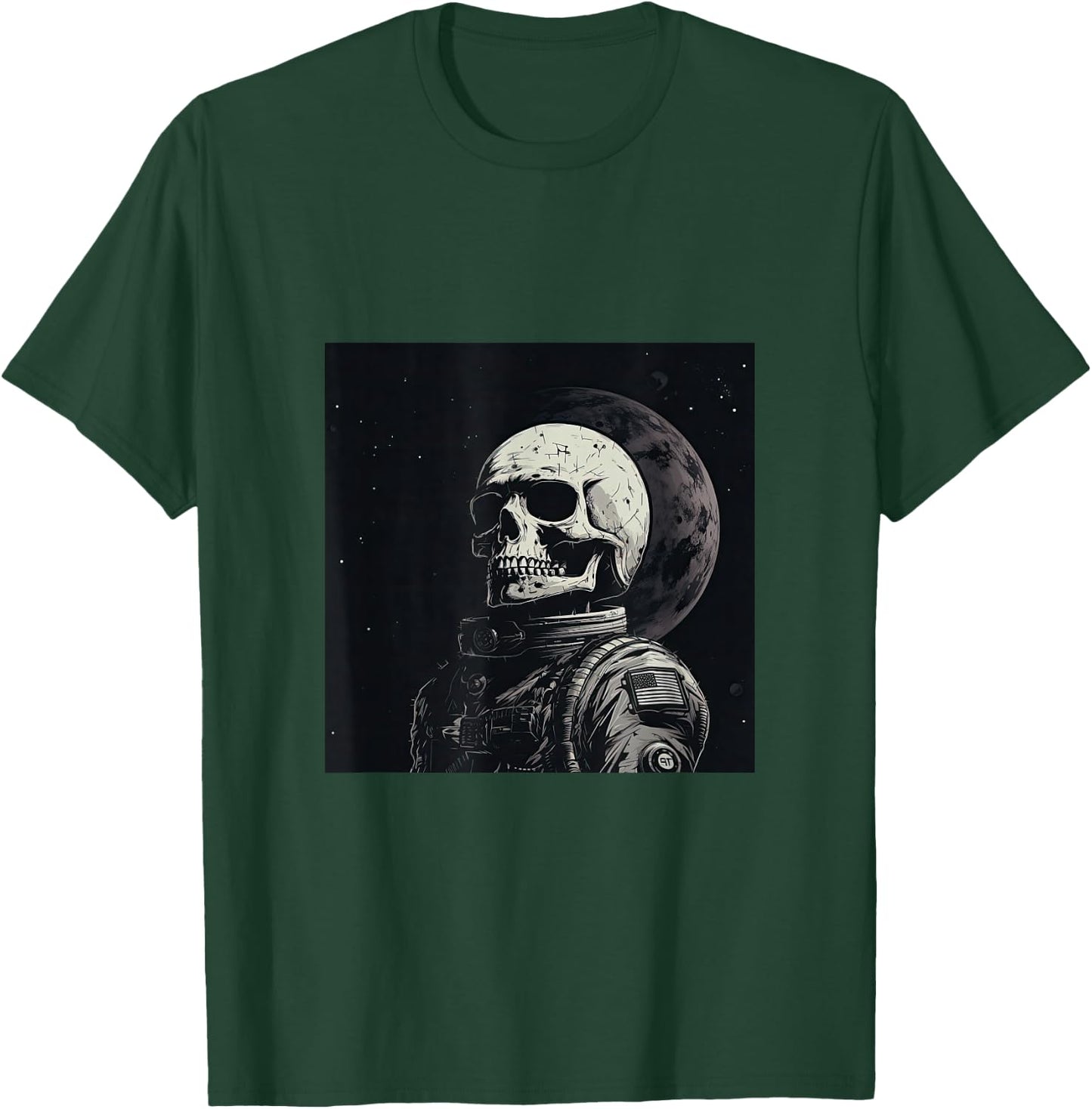 Skeleton Astronaut Mars Space T-Shirt - T-Shirt | Forest