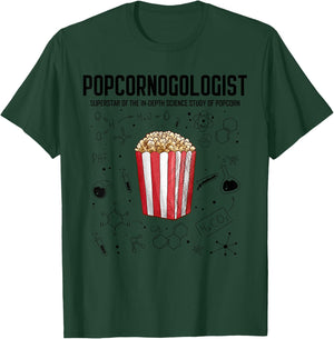 Cool Science - Popcornologist Study of Popcorn - Porcorn T-Shirt - T-Shirt | Forest