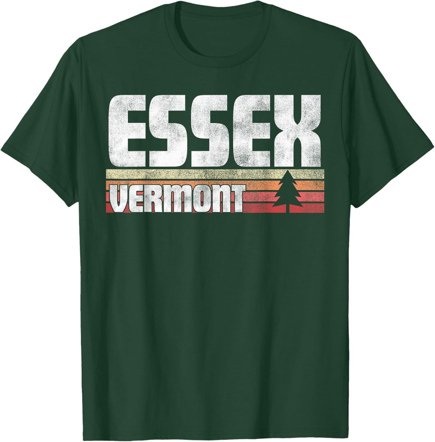 ESSEX VERMONT VT GIFT RETRO STYLE Vintage 70s 80s 90s Home T-Shirt - T-Shirt | Forest