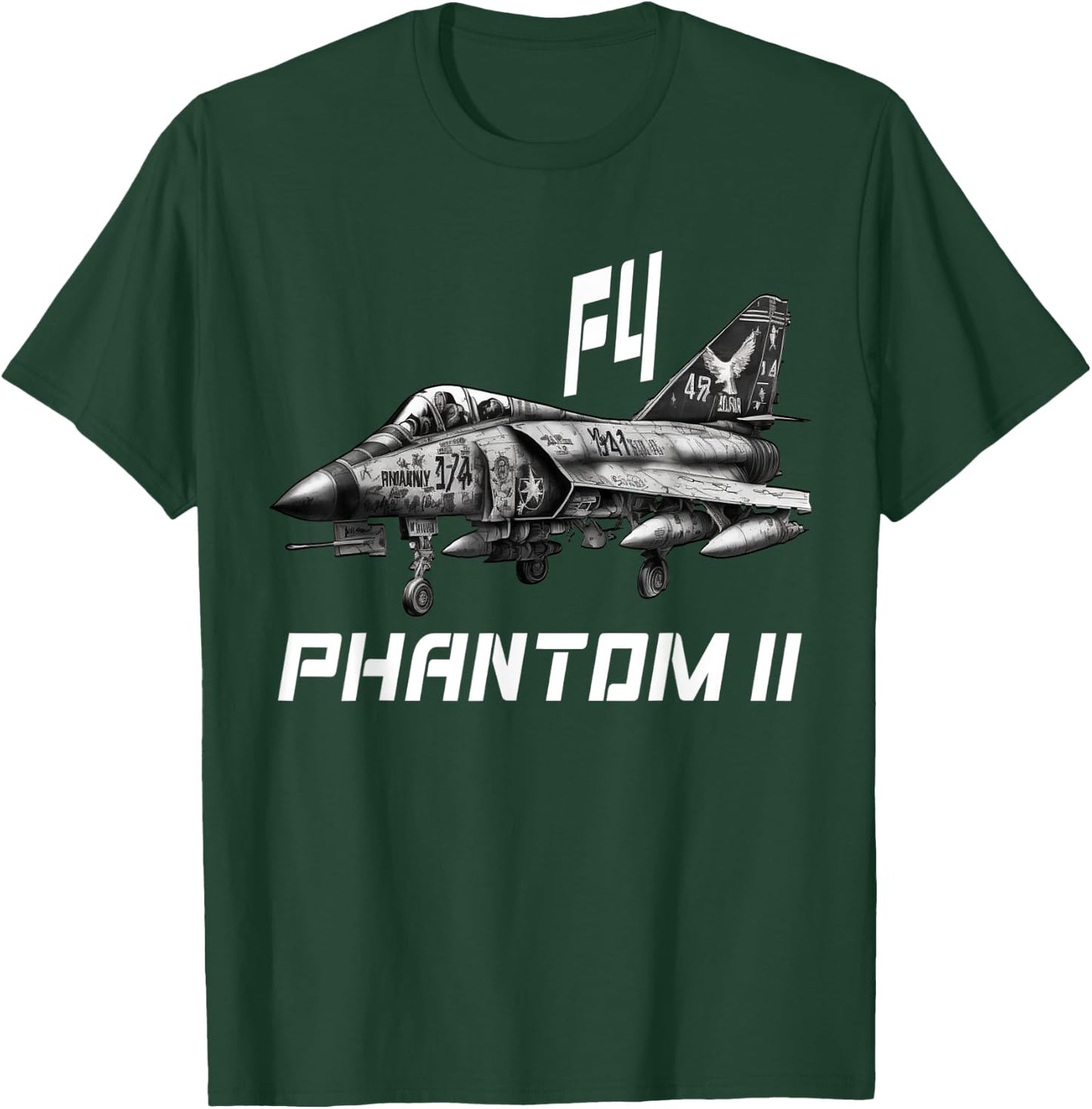 F-4 Phantom US Military Jet Interceptor Aircraft T-Shirt - T-Shirt | Forest